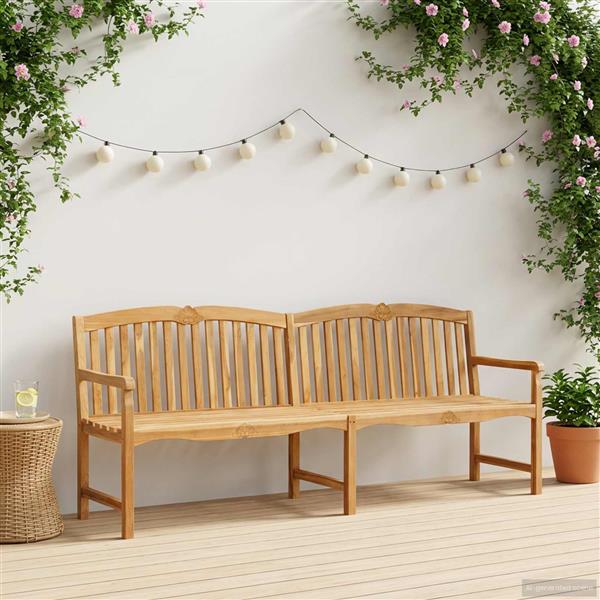 Grote foto vidaxl handgemaakte rozenbank naturel 228 x 61 x 94 5 cm tuin en terras tuinmeubelen