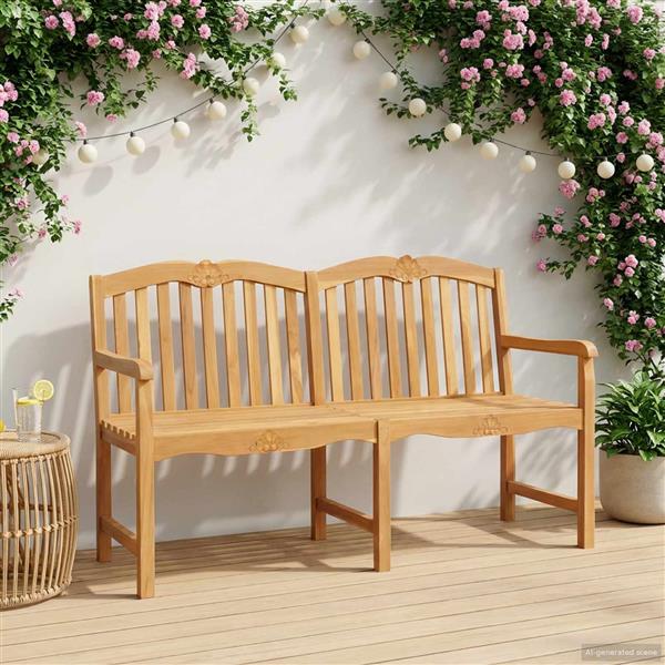 Grote foto vidaxl handgemaakte rozenbank naturel 150 x 60 5 x 95 cm tuin en terras tuinmeubelen