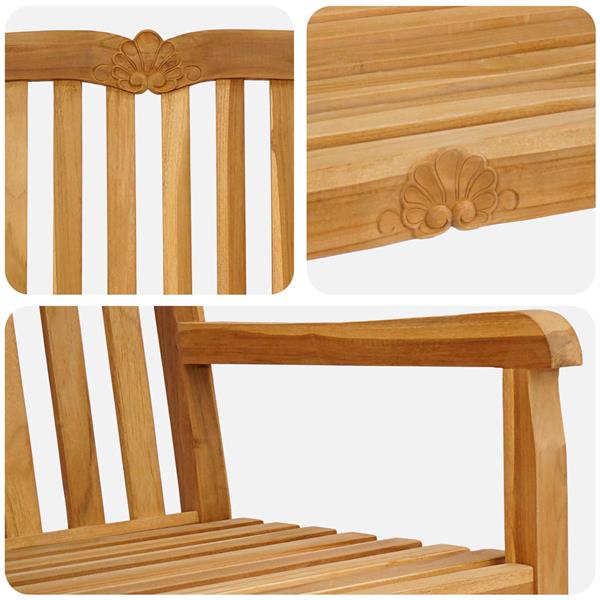 Grote foto vidaxl handgemaakte rozenbank naturel 114 x 60 x 95 cm tuin en terras tuinmeubelen