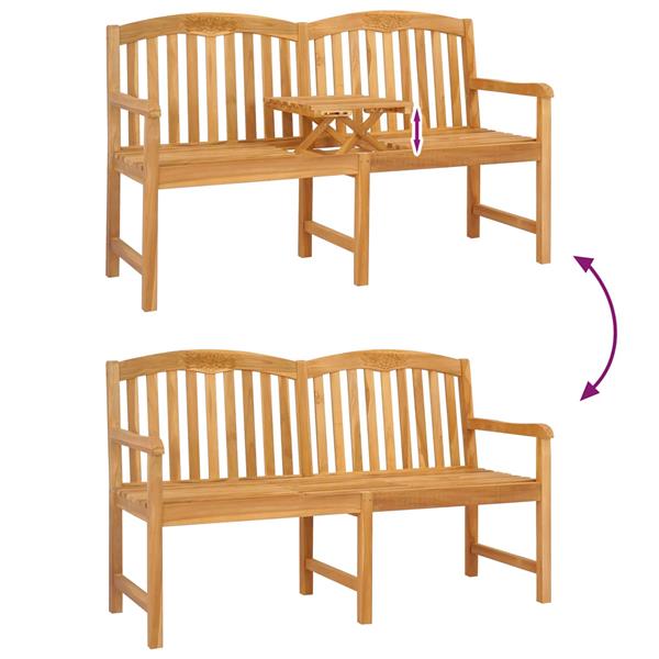 Grote foto vidaxl handgemaakte rozenbank naturel 150 5 x 60 x 95 cm tuin en terras tuinmeubelen