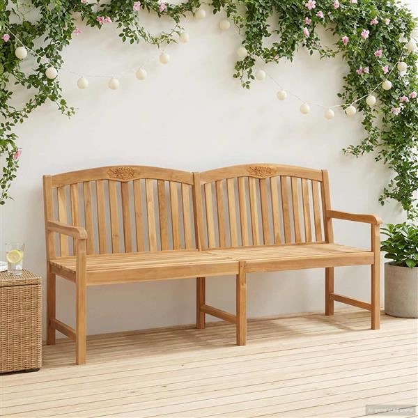 Grote foto vidaxl handgemaakte rozenbank naturel 150 x 60 x 90 cm tuin en terras tuinmeubelen