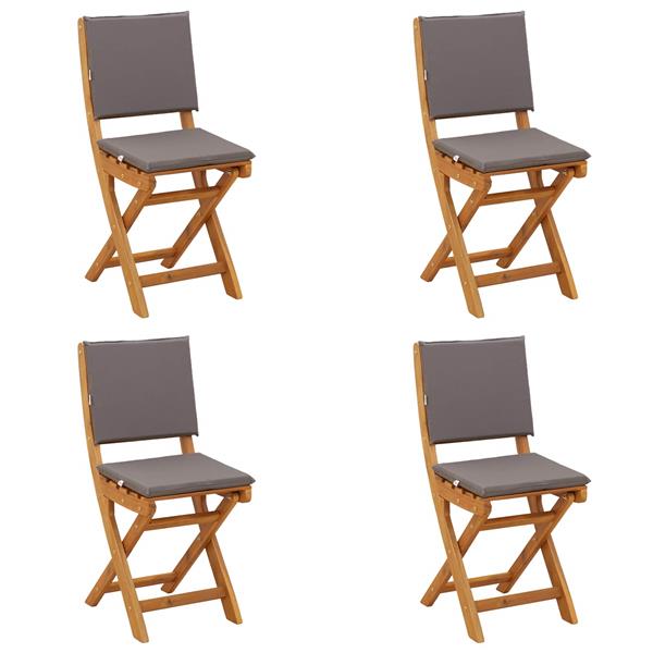 Grote foto vidaxl bistrostoelen voor buiten 4 pcs donkergrijs 38 x 46 x 85 cm tuin en terras tuinmeubelen