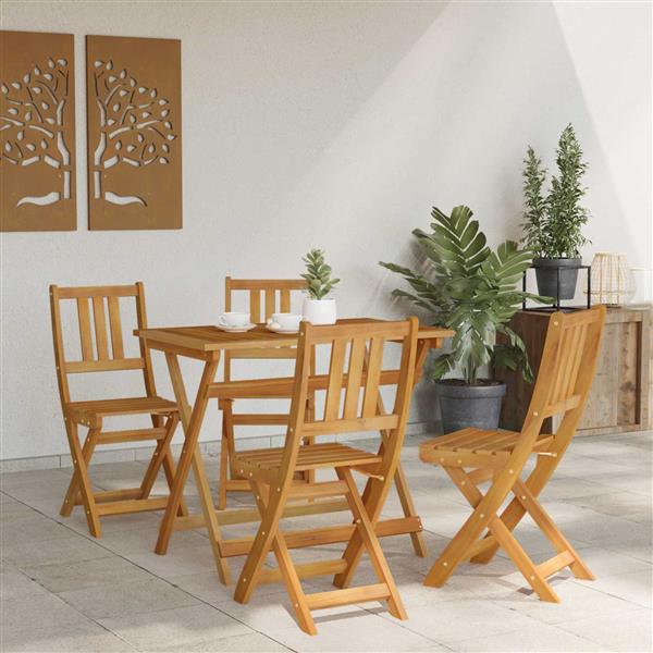 Grote foto vidaxl bistrostoelen voor buiten 4 pcs naturel 40 x 42 x 85 cm tuin en terras tuinmeubelen