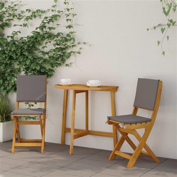 Grote foto vidaxl bistrostoelen voor buiten 2 pcs donkergrijs 38 x 46 x 85 cm tuin en terras tuinmeubelen
