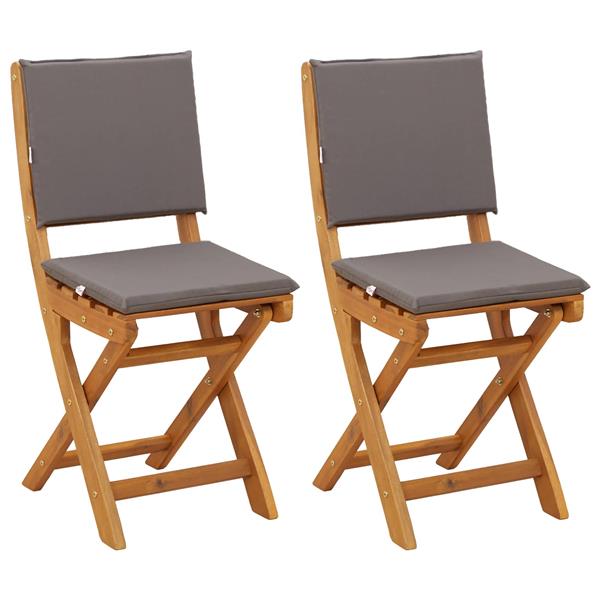 Grote foto vidaxl bistrostoelen voor buiten 2 pcs donkergrijs 38 x 46 x 85 cm tuin en terras tuinmeubelen