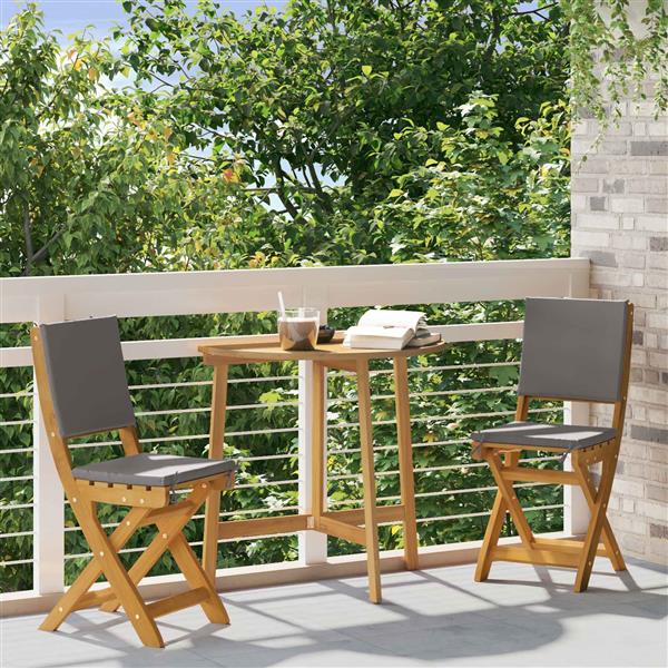 Grote foto vidaxl bistrostoelen voor buiten 2 pcs donkergrijs 38 x 46 x 85 cm tuin en terras tuinmeubelen