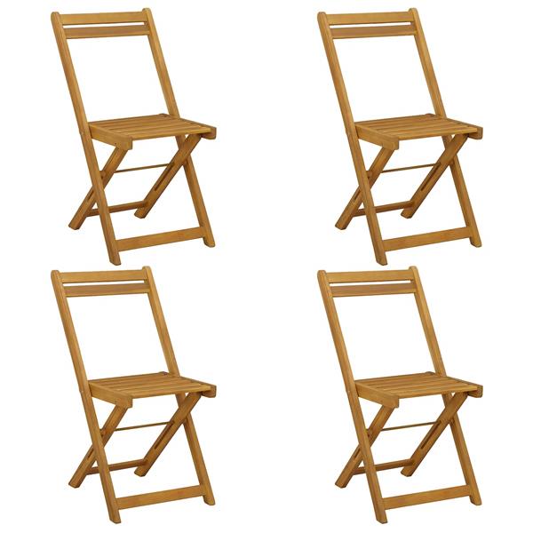 Grote foto vidaxl opvouwbare tuinstoelen 4 pcs naturel 40 x 53 x 80 cm tuin en terras tuinmeubelen