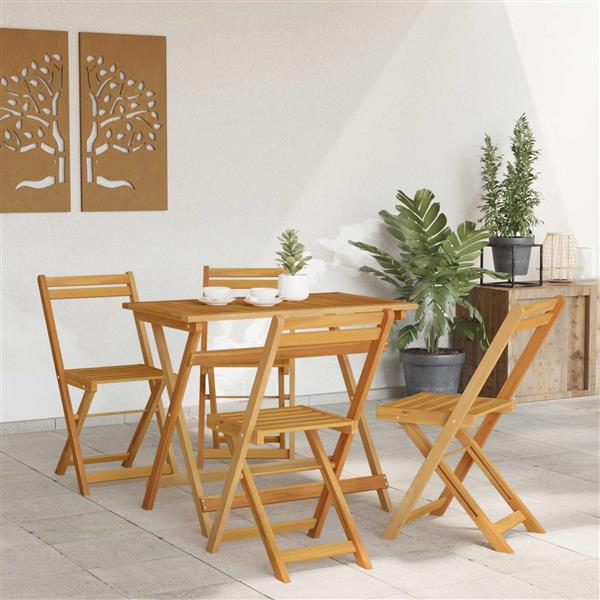 Grote foto vidaxl opvouwbare tuinstoelen 4 pcs naturel 40 x 53 x 80 cm tuin en terras tuinmeubelen
