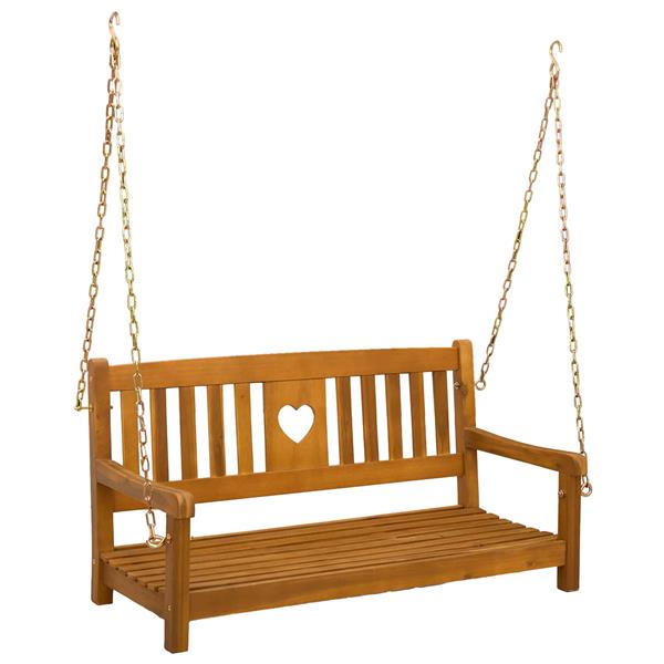 Grote foto vidaxl tuin hangbank naturel 110 x 56 x 58 cm massief acaciahout tuin en terras tuinmeubelen