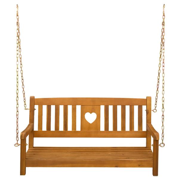 Grote foto vidaxl tuin hangbank naturel 110 x 56 x 58 cm massief acaciahout tuin en terras tuinmeubelen