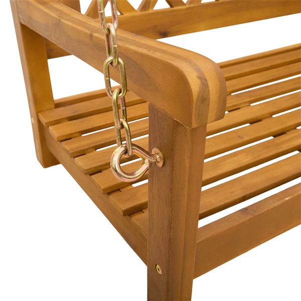 Grote foto vidaxl tuin hangbank naturel 110 x 56 x 58 cm massief acaciahout tuin en terras tuinmeubelen