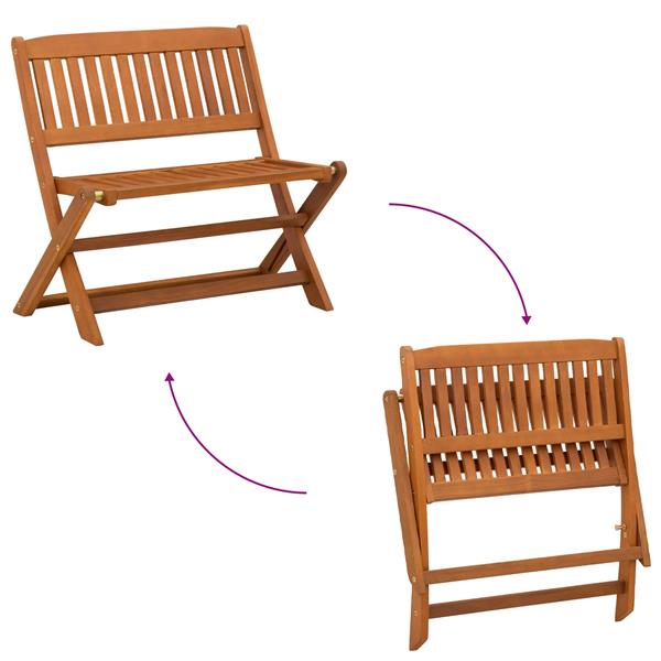 Grote foto vidaxl kinderbank bruin 61 x 38 x 57 cm massief eucalyptus hout tuin en terras tuinmeubelen