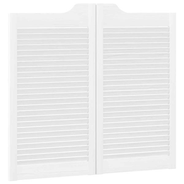 Grote foto vidaxl schuifdeuren 2 pcs wit massief grenenhout doe het zelf en verbouw deuren en horren