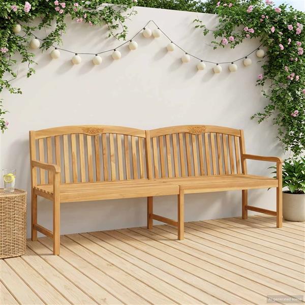 Grote foto vidaxl handgemaakte rozenbank naturel 228 x 60 x 90 cm tuin en terras tuinmeubelen