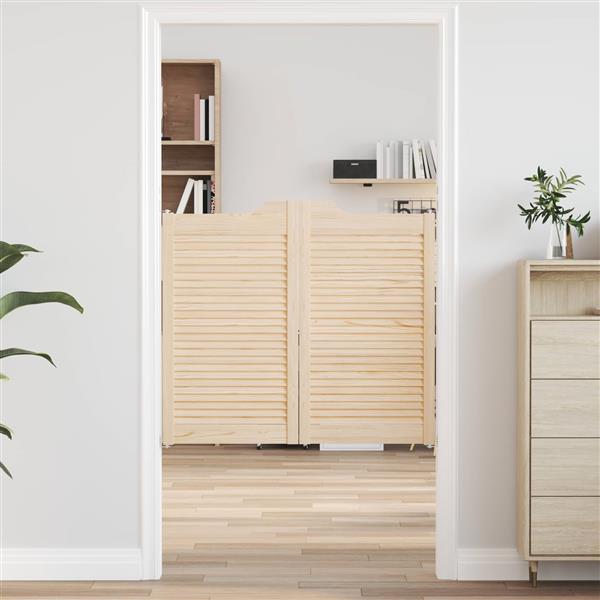 Grote foto vidaxl schuifdeuren 2 pcs naturel massief grenenhout doe het zelf en verbouw deuren en horren
