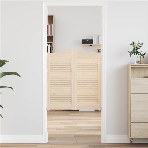Grote foto vidaxl schuifdeuren 2 pcs naturel massief grenenhout doe het zelf en verbouw deuren en horren