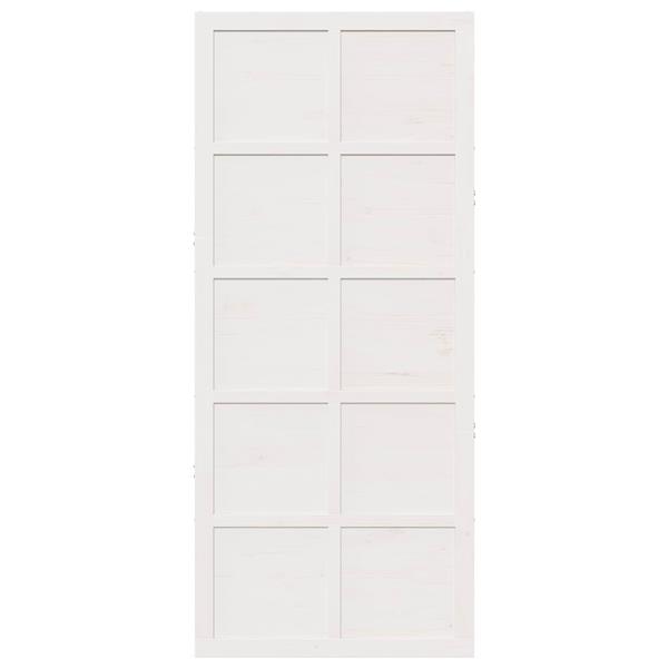 Grote foto vidaxl schuifdeur wit 90 x 2 5 x 208 cm massief grenenhout doe het zelf en verbouw deuren en horren