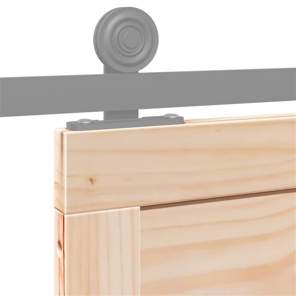 Grote foto vidaxl schuifdeur naturel 90 x 2 5 x 208 cm massief grenenhout doe het zelf en verbouw deuren en horren