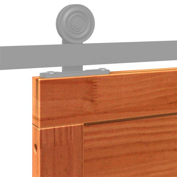 Grote foto vidaxl schuifdeur wasbruin 90 x 2 5 x 208 cm massief grenenhout doe het zelf en verbouw deuren en horren