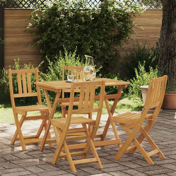 Grote foto vidaxl bistrostoelen voor buiten 4 pcs naturel 40 x 42 x 85 cm tuin en terras tuinmeubelen