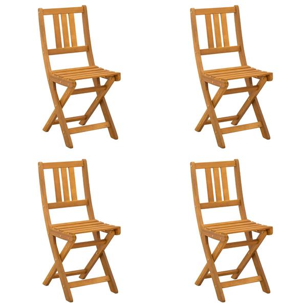 Grote foto vidaxl bistrostoelen voor buiten 4 pcs naturel 40 x 42 x 85 cm tuin en terras tuinmeubelen