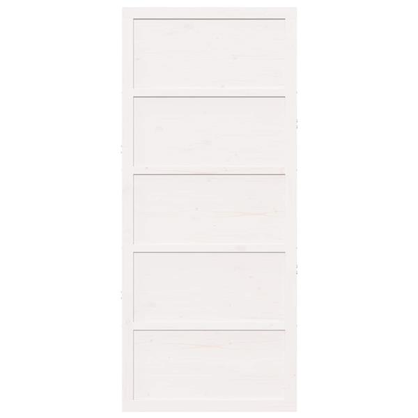 Grote foto vidaxl schuifdeur wit 100 x 2 5 x 208 cm massief grenenhout doe het zelf en verbouw deuren en horren