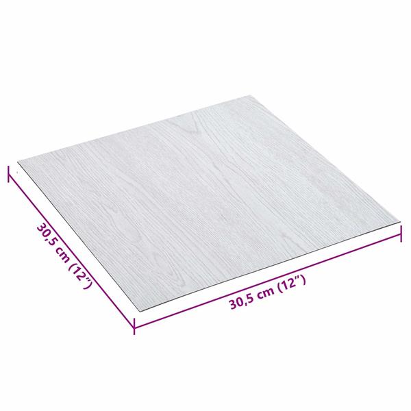 Grote foto vidaxl zelfklevende vloerplanken 30 5 x 30 5 cm 20 pcs pvc wit doe het zelf en verbouw tegels