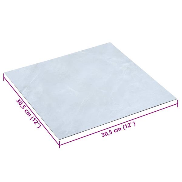 Grote foto vidaxl zelfklevende vloerplanken 30 5 x 30 5 cm 20 pcs pvc wit marmer doe het zelf en verbouw tegels