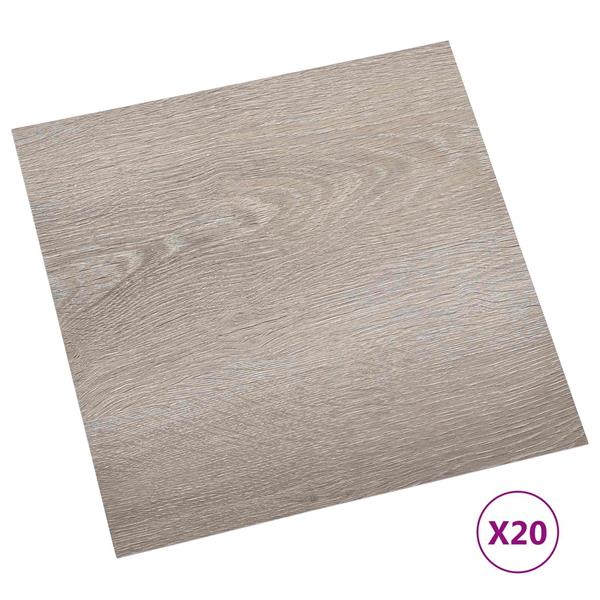 Grote foto vidaxl zelfklevende vloerplanken 30 5 x 30 5 cm 20 pcs pvc taupe doe het zelf en verbouw tegels
