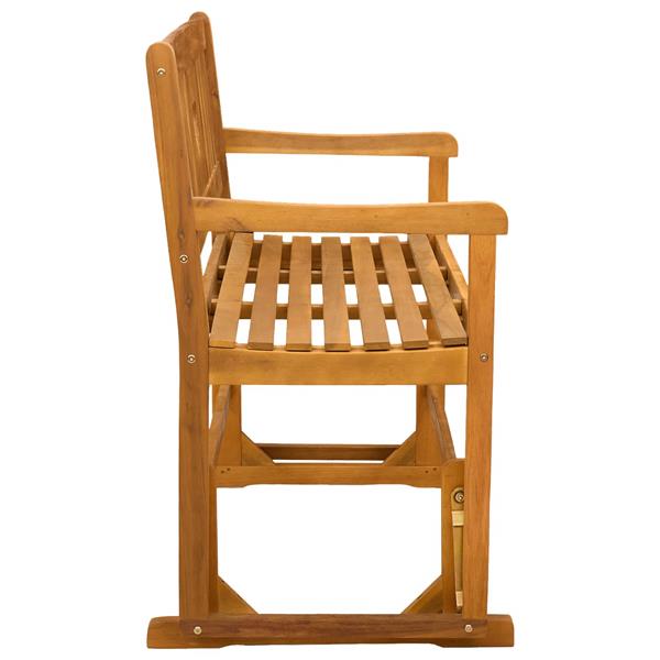 Grote foto vidaxl tuin glider bank naturel 110 x 59 x 97 cm massief acaciahout tuin en terras tuinmeubelen