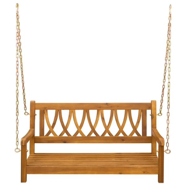 Grote foto vidaxl tuin hangbank naturel 110 x 56 x 58 cm massief acaciahout tuin en terras tuinmeubelen