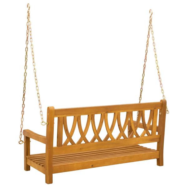 Grote foto vidaxl tuin hangbank naturel 110 x 56 x 58 cm massief acaciahout tuin en terras tuinmeubelen