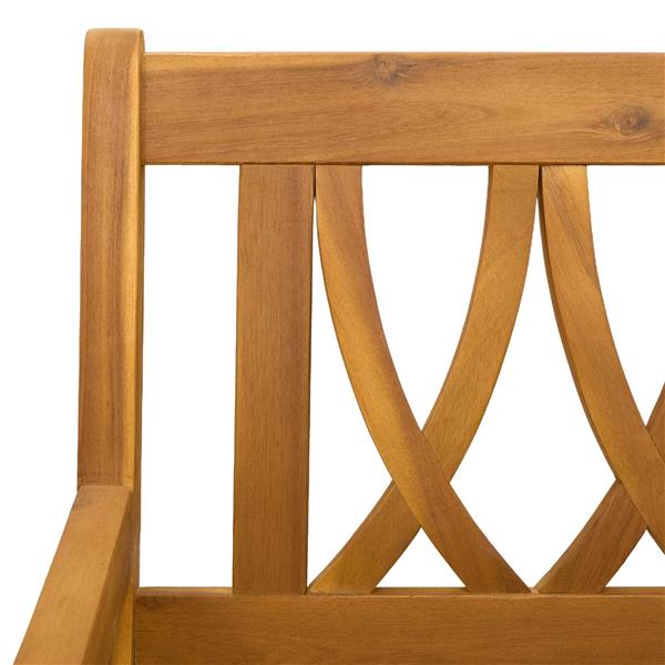 Grote foto vidaxl tuin hangbank naturel 110 x 56 x 58 cm massief acaciahout tuin en terras tuinmeubelen