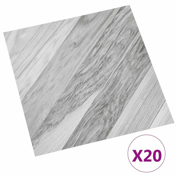 Grote foto vidaxl zelfklevende vloerplanken 30 5 x 30 5 cm 20 pcs pvc doe het zelf en verbouw tegels