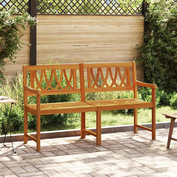 Grote foto vidaxl tuinbank naturel 150 x 55 5 x 90 cm massief acaciahout tuin en terras tuinmeubelen