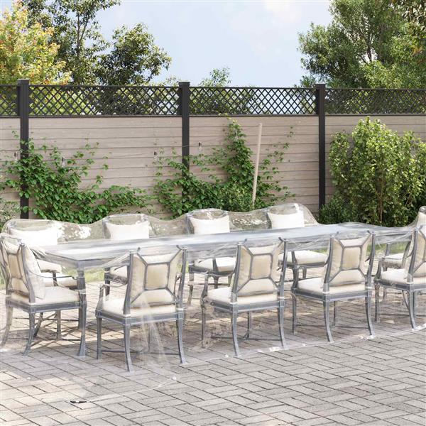 Grote foto vidaxl zeildoek 350 g m transparant 7 x 4 m pvc doe het zelf en verbouw materialen en producten