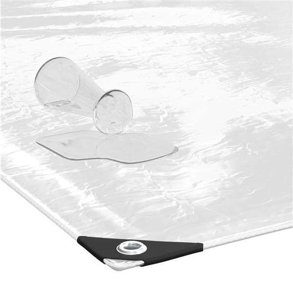 Grote foto vidaxl zeildoek 350 g m transparant 7 x 4 m pvc doe het zelf en verbouw materialen en producten