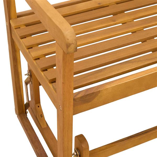 Grote foto vidaxl tuin glider bank naturel 110 x 59 x 97 cm massief acaciahout tuin en terras tuinmeubelen