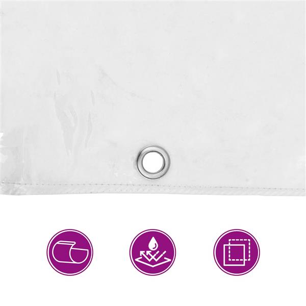 Grote foto vidaxl zeildoek 350 gsm doorzichtig 5 3 5 m pvc doe het zelf en verbouw materialen en producten