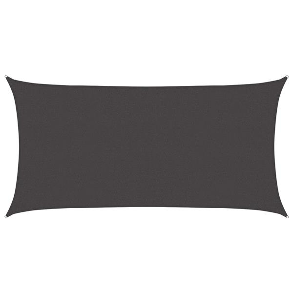 Grote foto vidaxl zonneschaduwzeil antracietkleurig 2 5 x 6 m hdpe tuin en terras overige tuin en terras