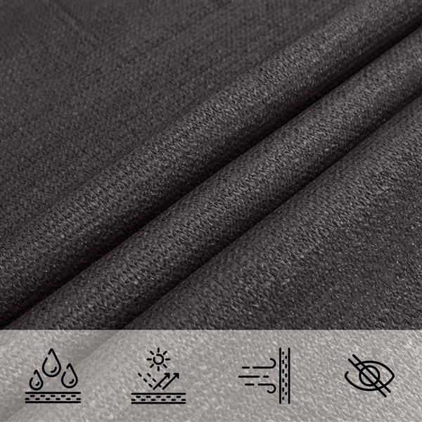 Grote foto vidaxl zonneschaduwzeil antracietkleurig 2 5 x 6 m hdpe tuin en terras overige tuin en terras