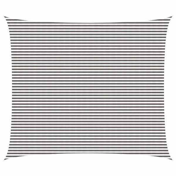 Grote foto vidaxl zonneschaduwzeil lichtgrijs en wit. 6 x 8 m hdpe tuin en terras overige tuin en terras