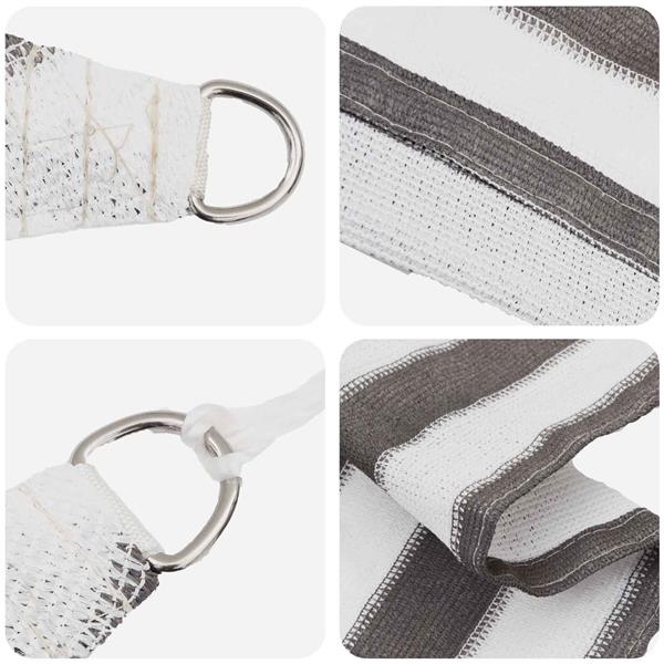 Grote foto vidaxl zonneschaduwzeil lichtgrijs en wit. 2 5 x 6 m hdpe tuin en terras overige tuin en terras