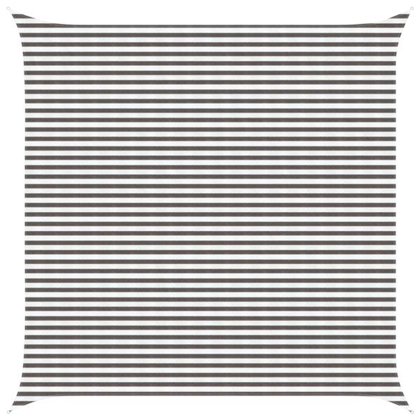 Grote foto vidaxl zonneschaduwzeil lichtgrijs en wit. 4 5 x 4 5 m hdpe tuin en terras overige tuin en terras