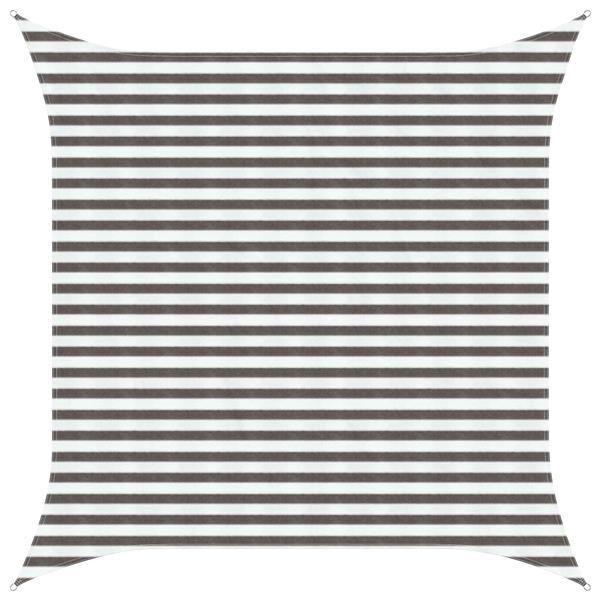 Grote foto vidaxl zonneschaduwzeil lichtgrijs en wit. 3 6 x 3 6 m hdpe tuin en terras overige tuin en terras