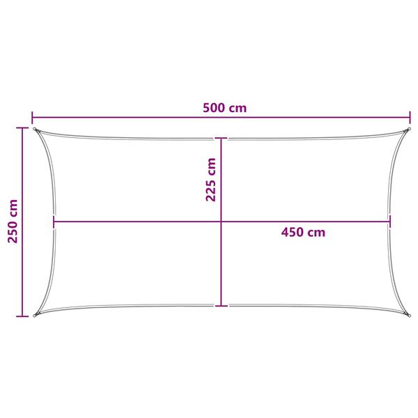 Grote foto vidaxl zonneschaduwzeil blauw en wit 2 5 x 5 m hdpe tuin en terras overige tuin en terras