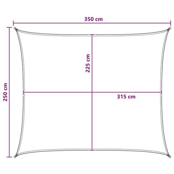 Grote foto vidaxl zonneschaduwzeil blauw en wit 2 5 x 3 5 m hdpe tuin en terras overige tuin en terras