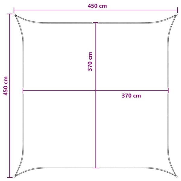 Grote foto vidaxl zonneschaduwzeil blauw en wit 4 5 x 4 5 m hdpe tuin en terras overige tuin en terras