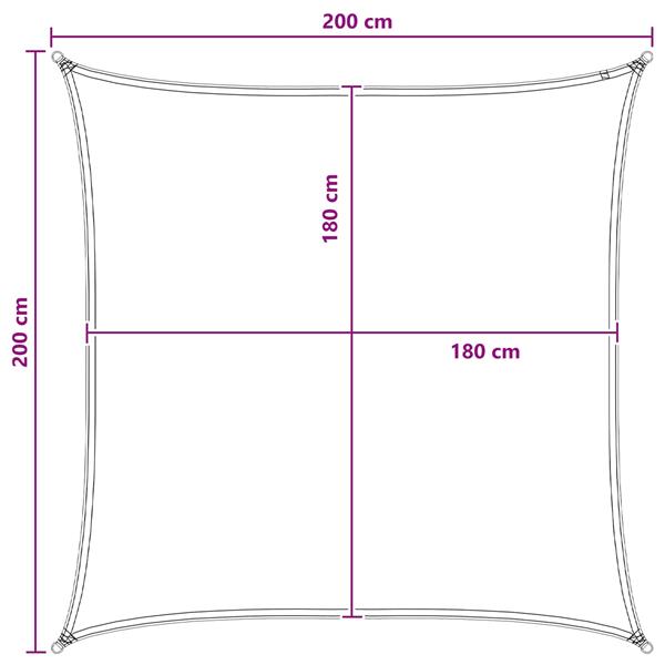 Grote foto vidaxl zonneschaduwzeil blauw en wit 2 x 2 m hdpe tuin en terras overige tuin en terras