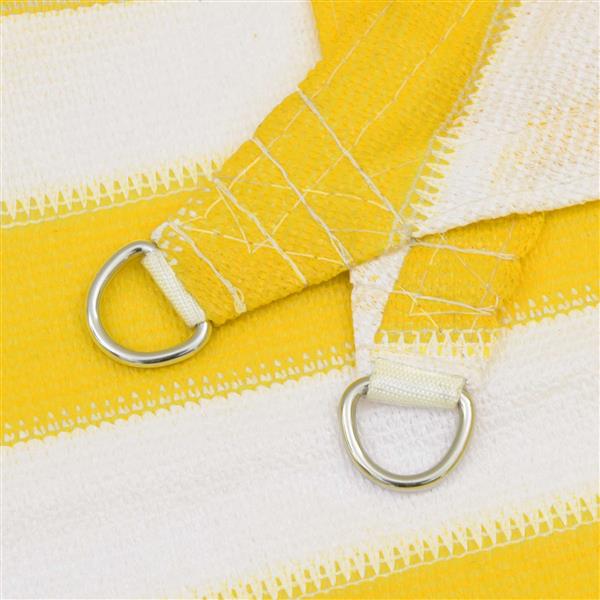 Grote foto vidaxl zonneschaduwzeil geel en wit 4 x 5 m hdpe tuin en terras overige tuin en terras